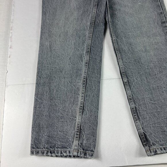 Zara Jeans Women's 26x26* High Rise Mom Straight Crop Grey Faded Denim Tag 4 - Picture 7 of 16